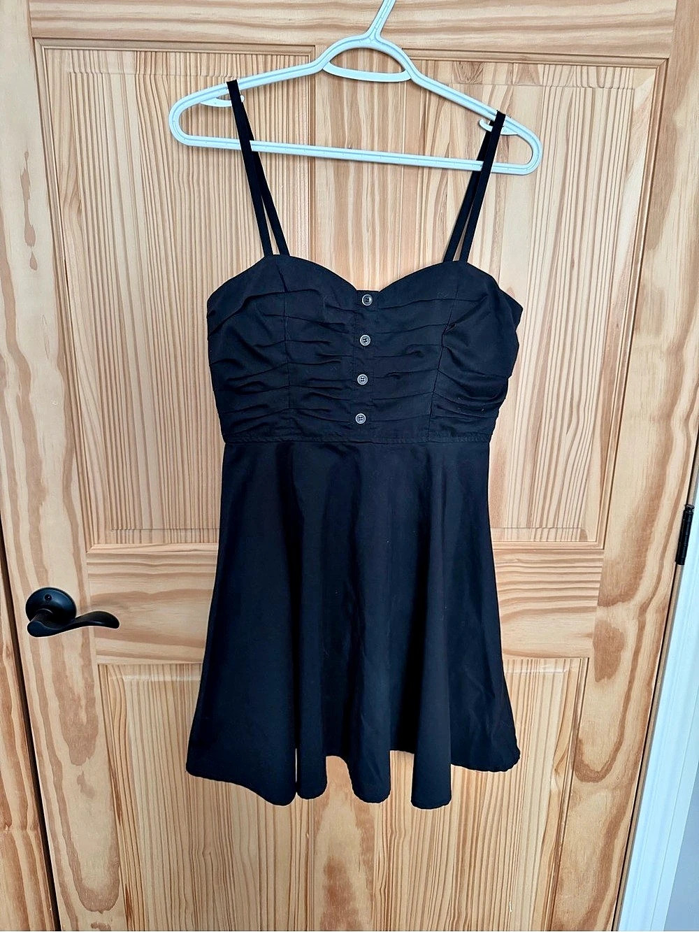 dynamite Black Ruched Mini Dress Like New